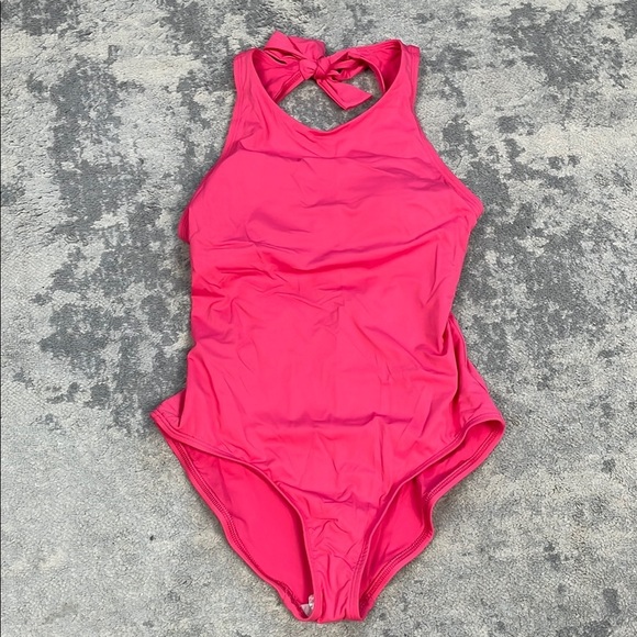 New Tommy Bahama Pearl High Neck One Piece Swimsuit in Coral Coast Sz 4 - Picture 4 of 9